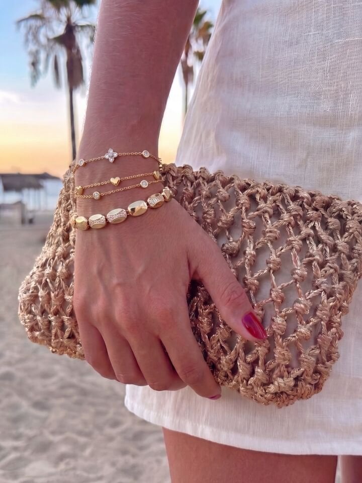 Kalp İkon Çift Zincir Bileklik