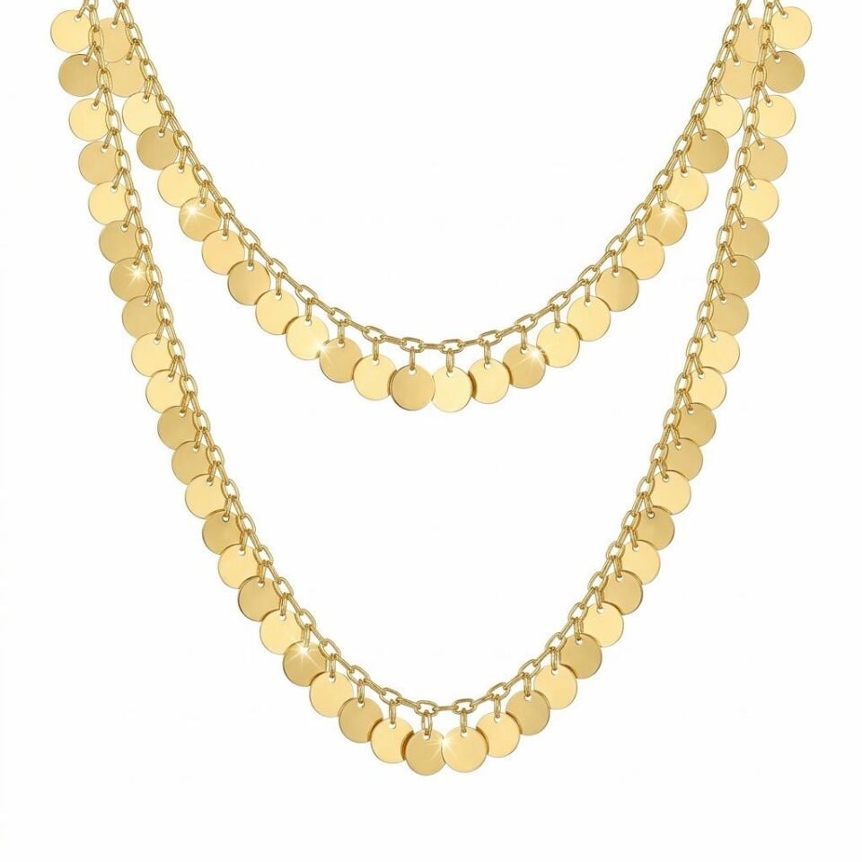 Gold Pullu Kolye