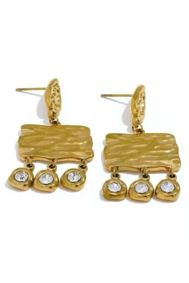 Zirkon Taşlı Baget Küpe