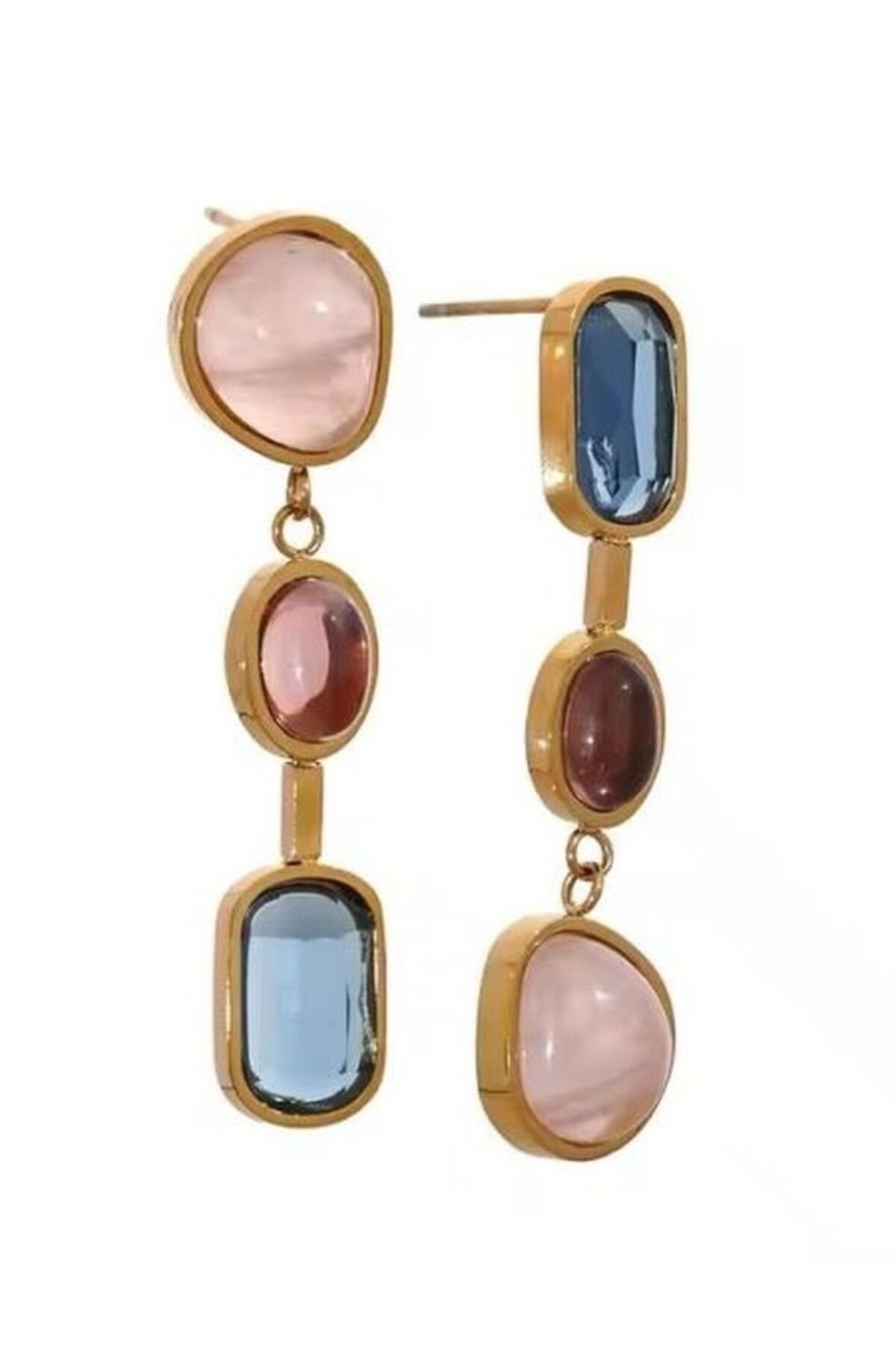 Boncuk Taşlı Küpe