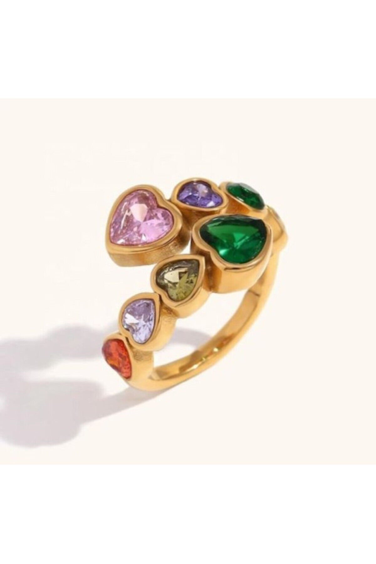 Kalpli Zirkon Taşlı Yüzük