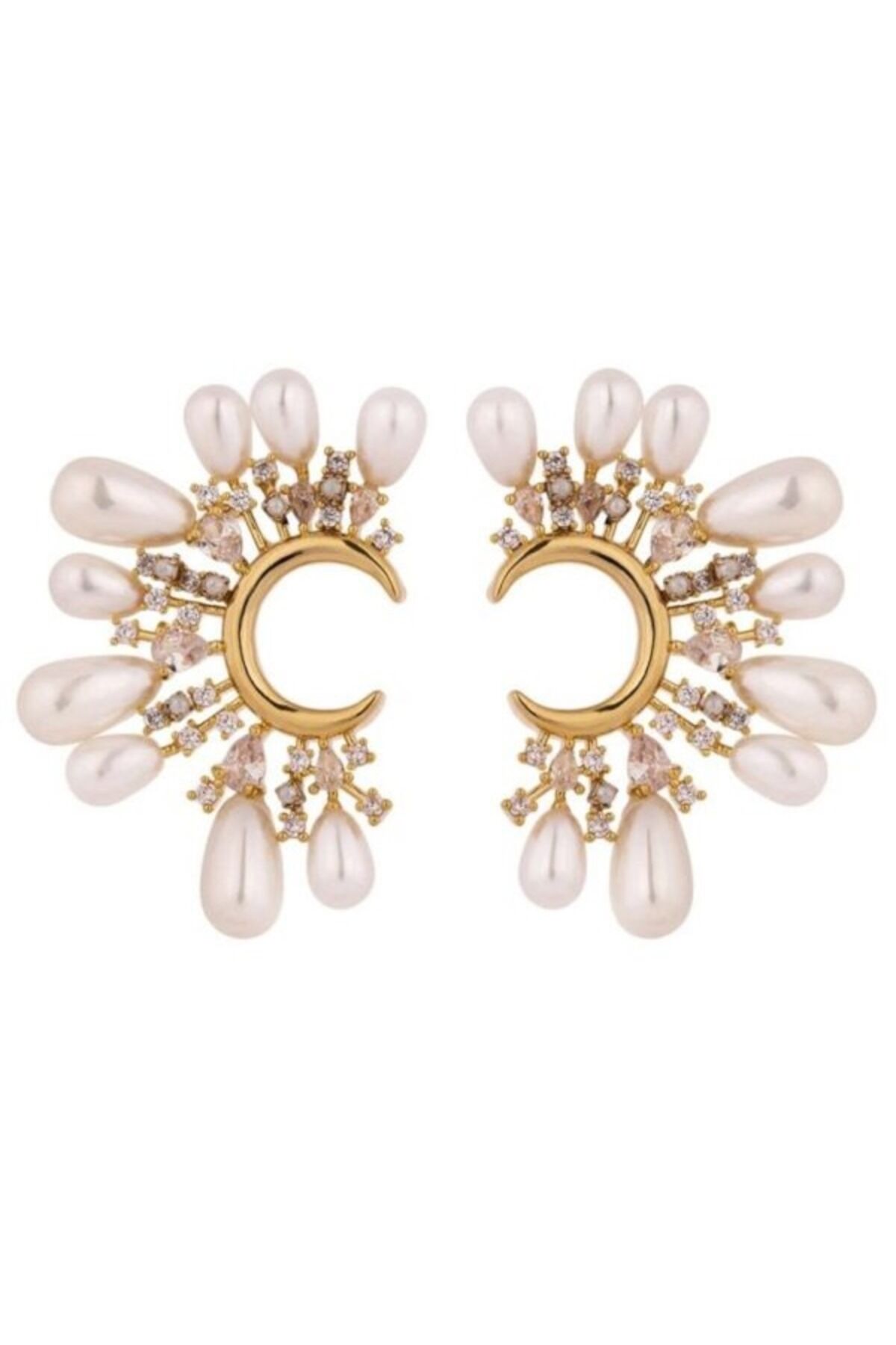 İnci Taşlı Vip Küpe