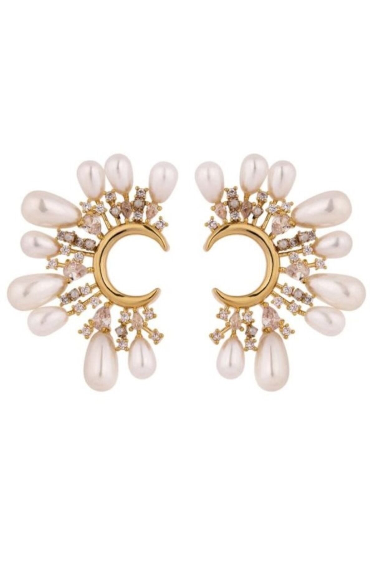 İnci Taşlı Vip Küpe