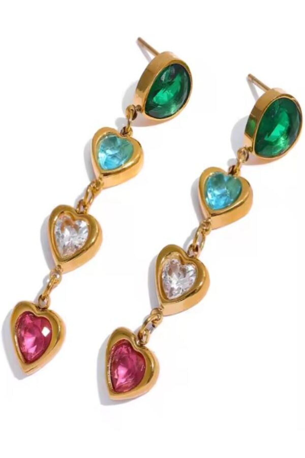 Zirkon Taş Sallantılı Küpe