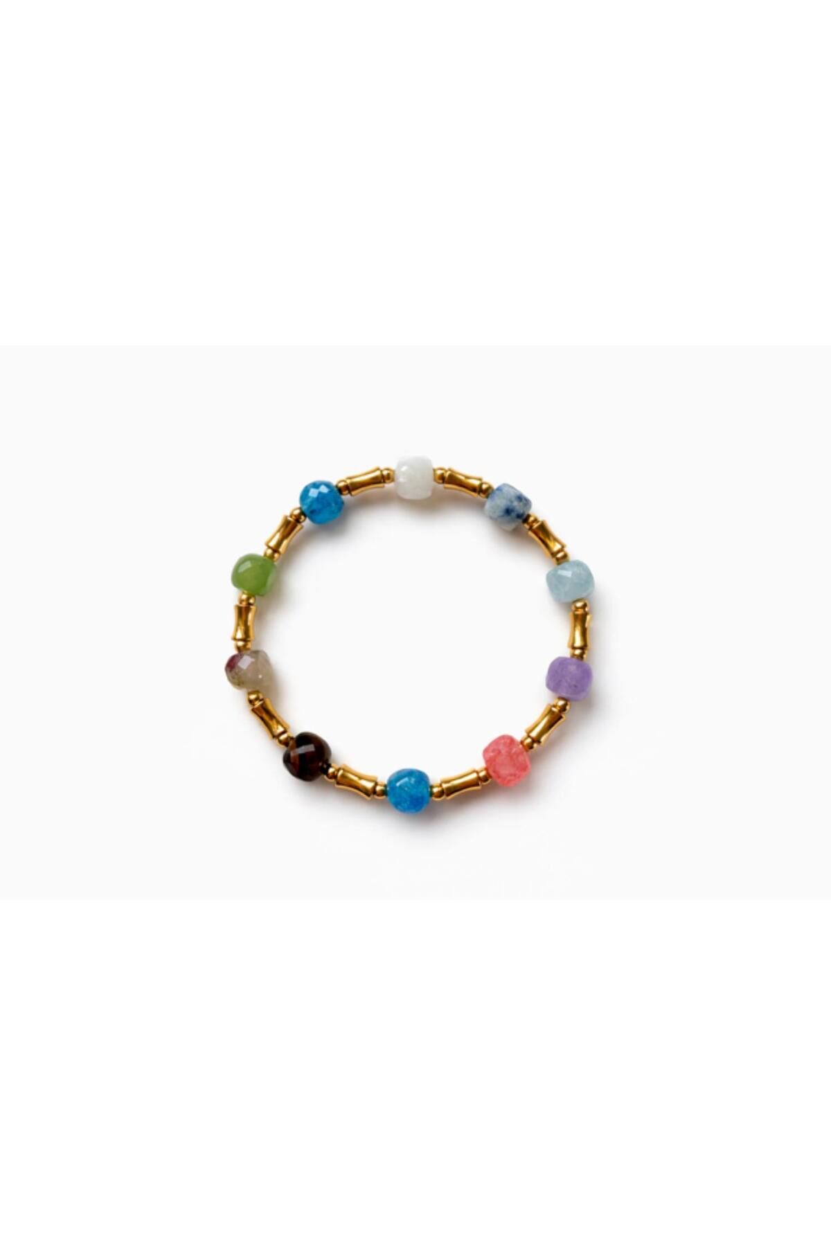 Renkli Doğal Taşlı Bileklik