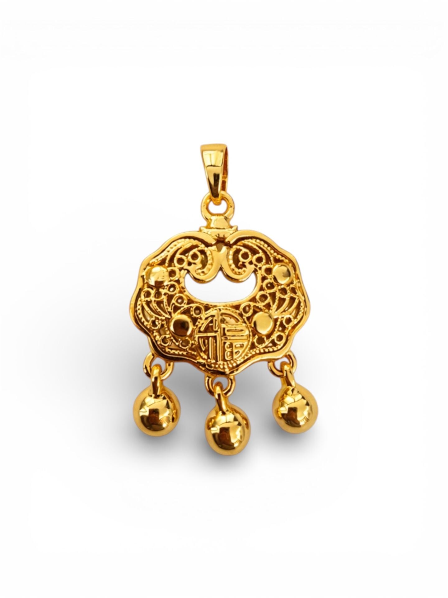 Sallantılı Top Desenli Çelik Charm