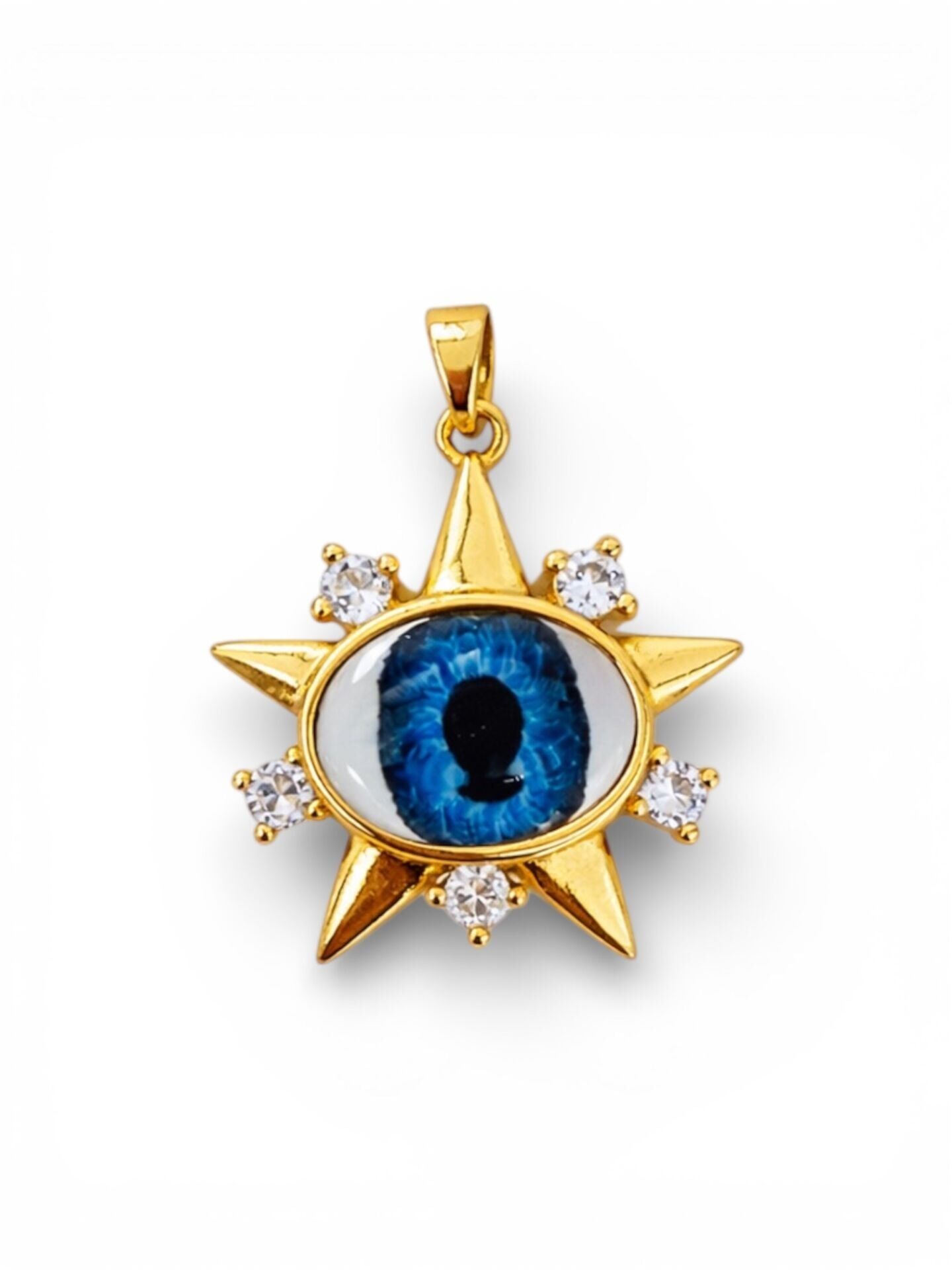 Göz Nazarlı Zirkon Taş Charm