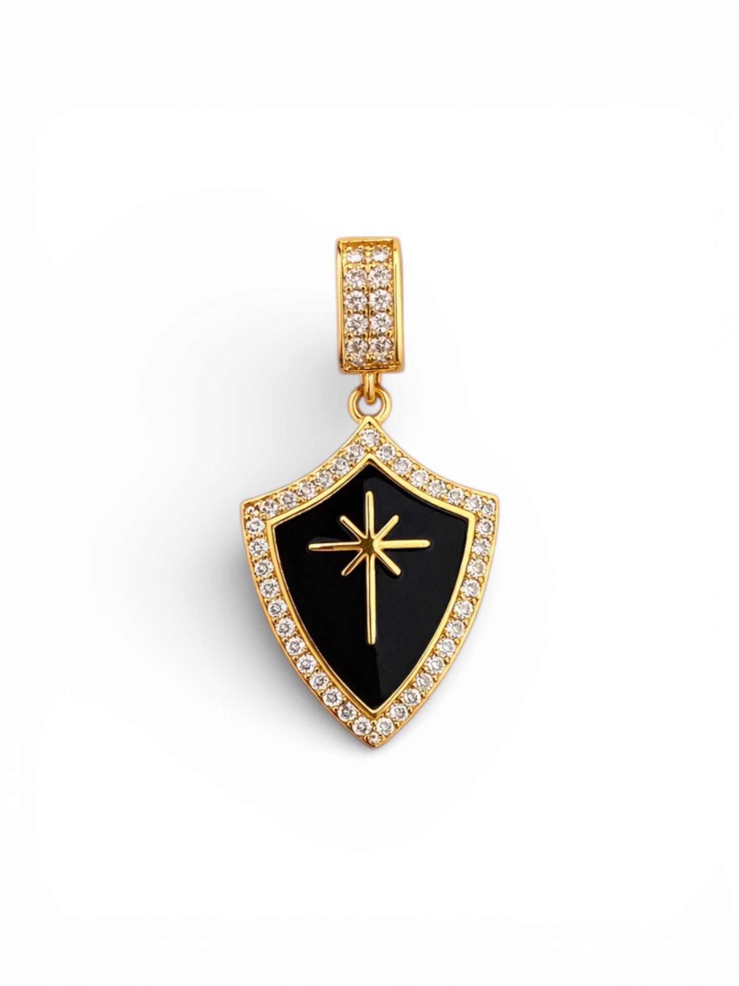 Siyah Mineli Zirkon Kaplama Charm