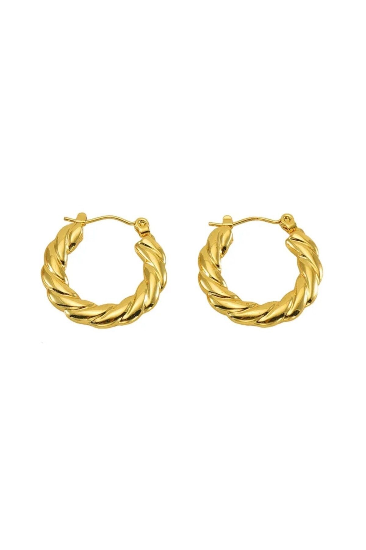 Burgu Gold Halka Küpe