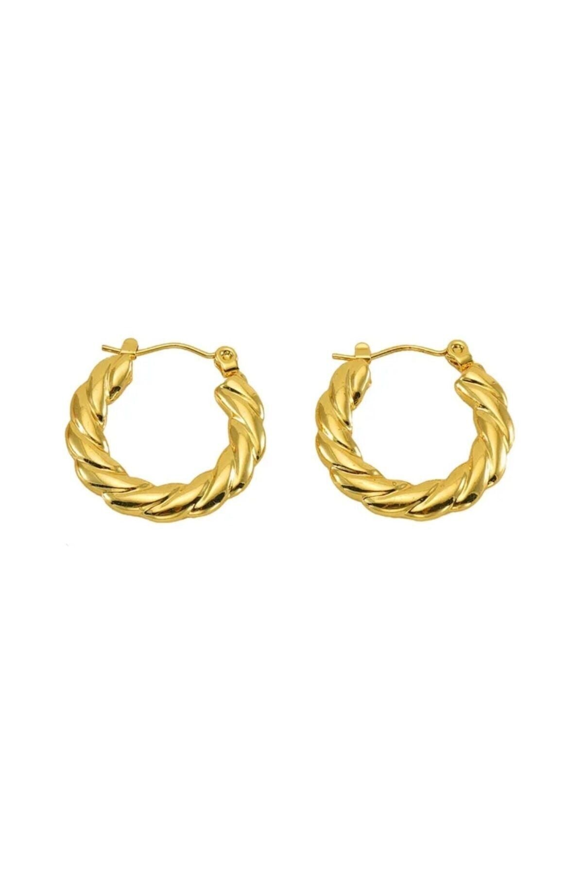 Burgu Gold Halka Küpe