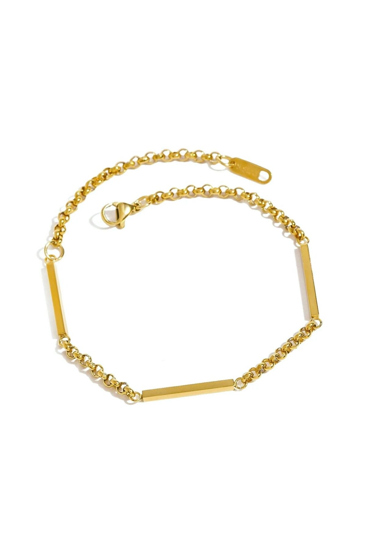 Zincir Detaylı Çelik Halhal