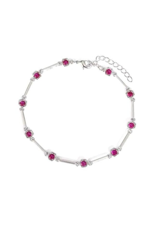 Fuşya Renk Silver Vip Bileklik