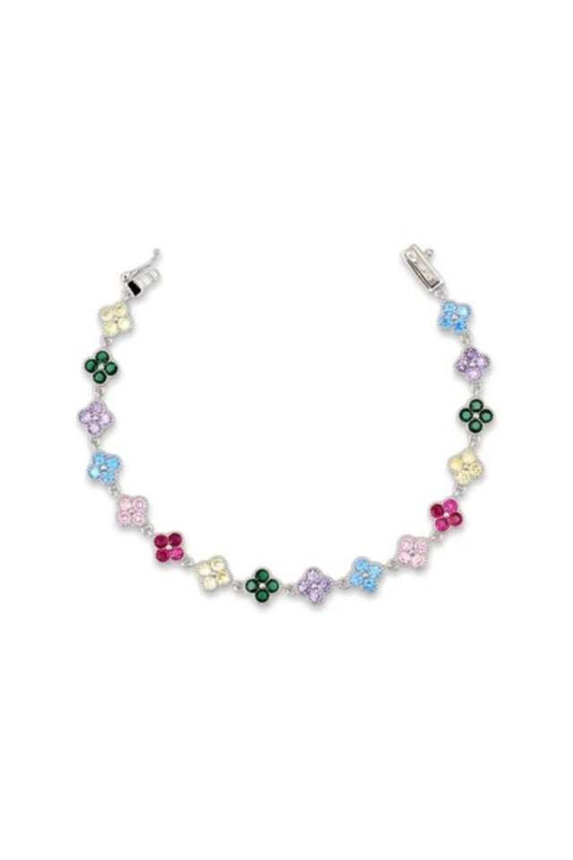 Renkli Zirkon Taş Kaplama VCA Bileklik