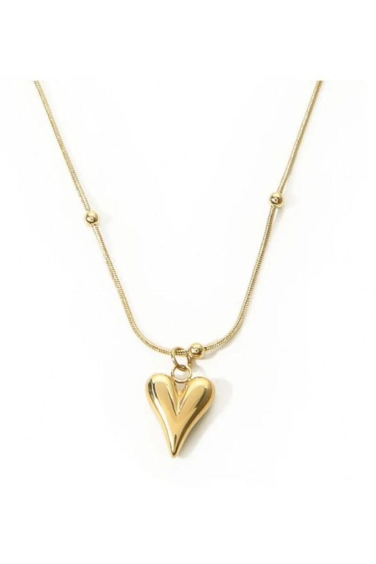 Kalp İkonlu Çelik Kolye