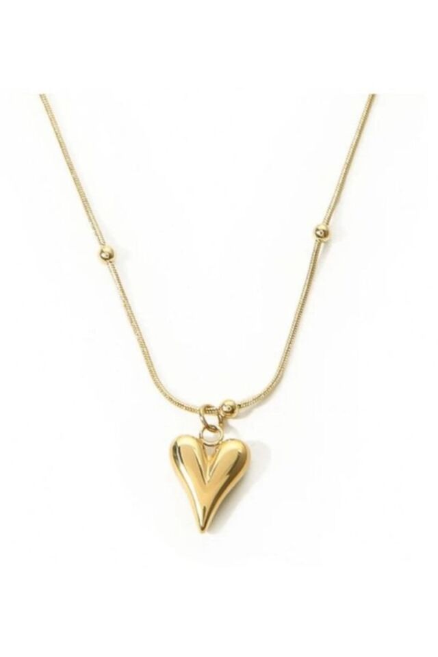 Kalp İkonlu Çelik Kolye