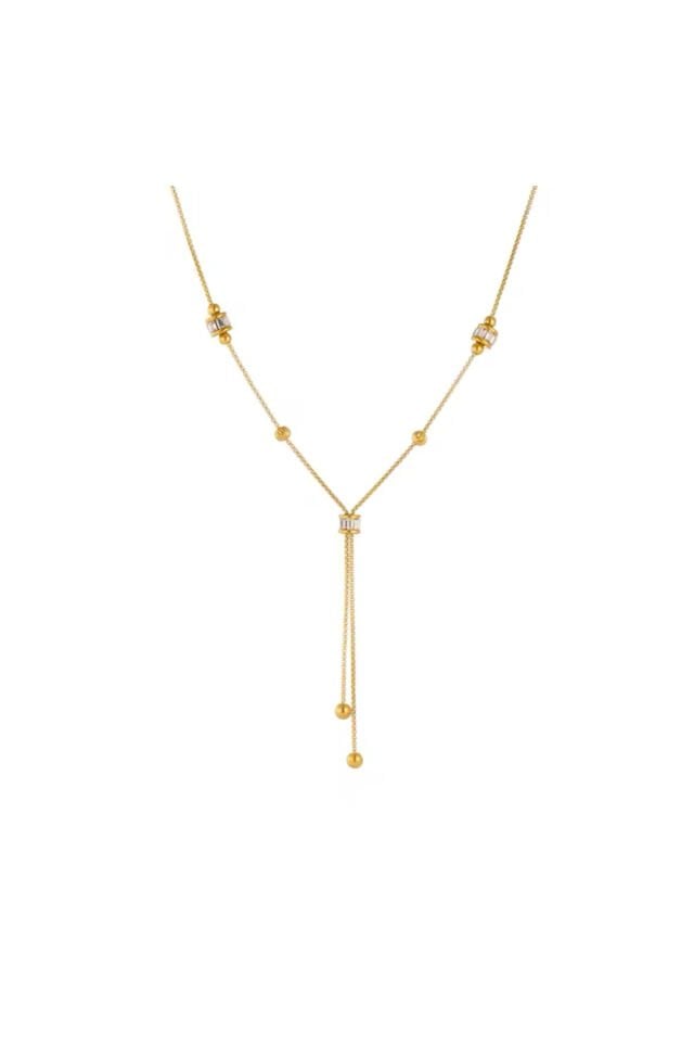 Zirkon Taşlı Y Kolye