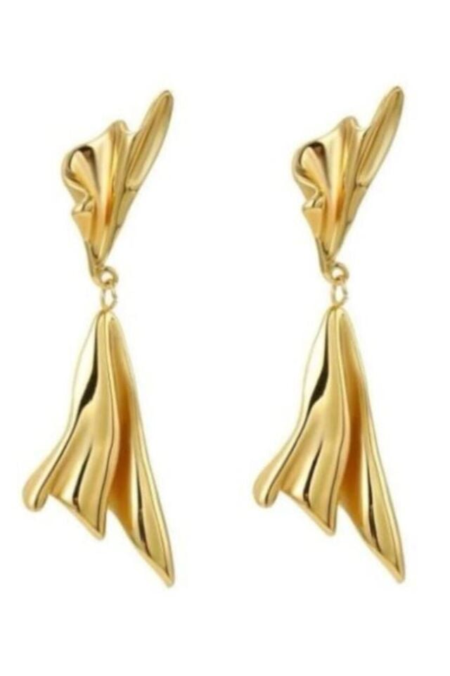 Sallantılı Gold Küpe