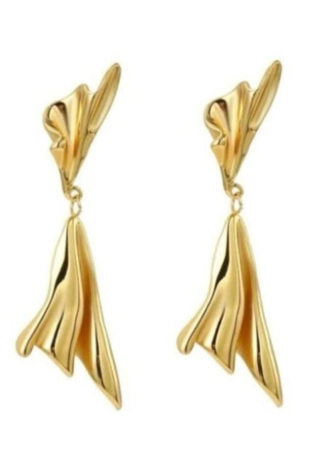 Sallantılı Gold Küpe