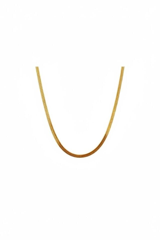 Gold İtalyan Çelik Kolye