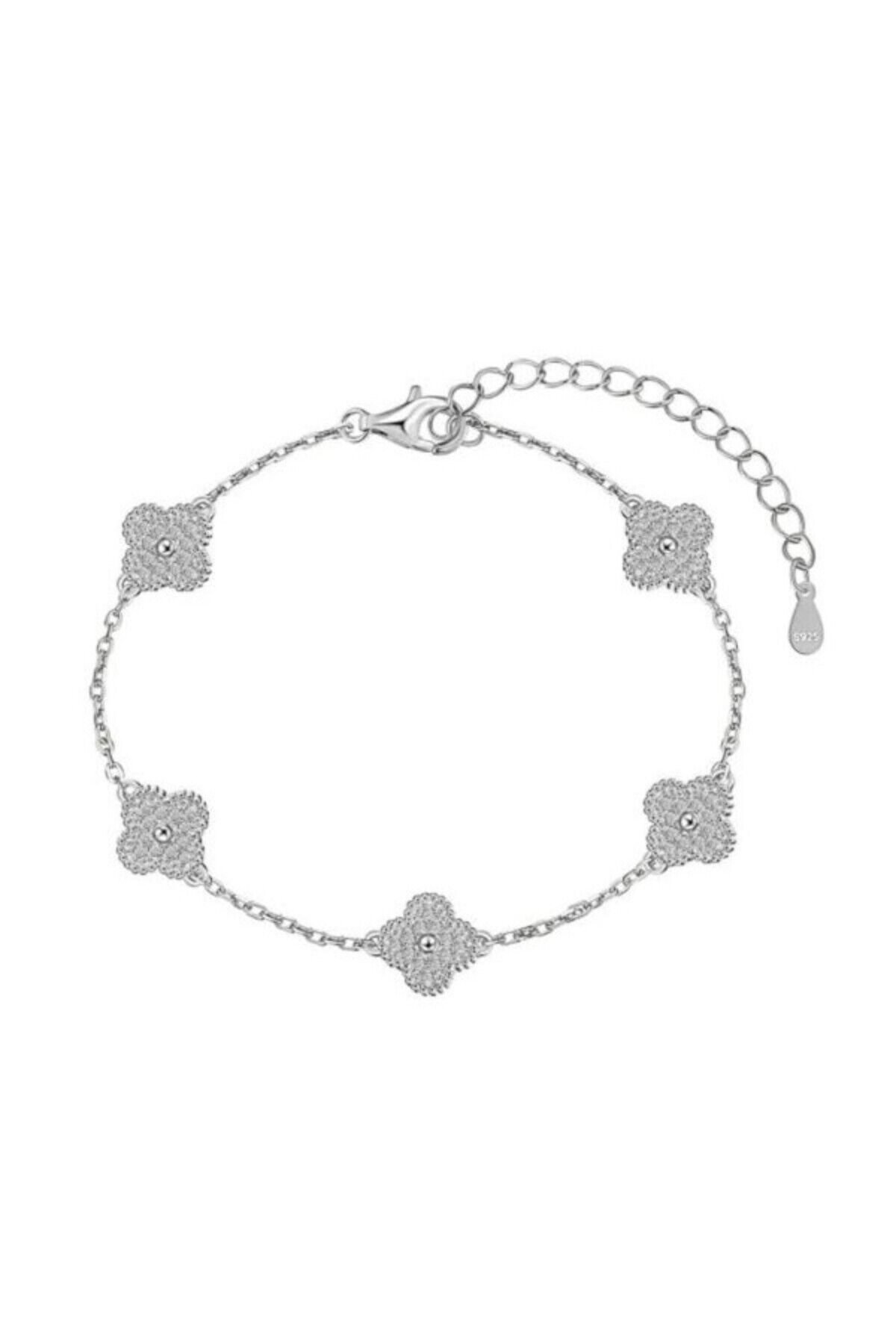 Silver Renkli Zirkon Taşlı Bileklik