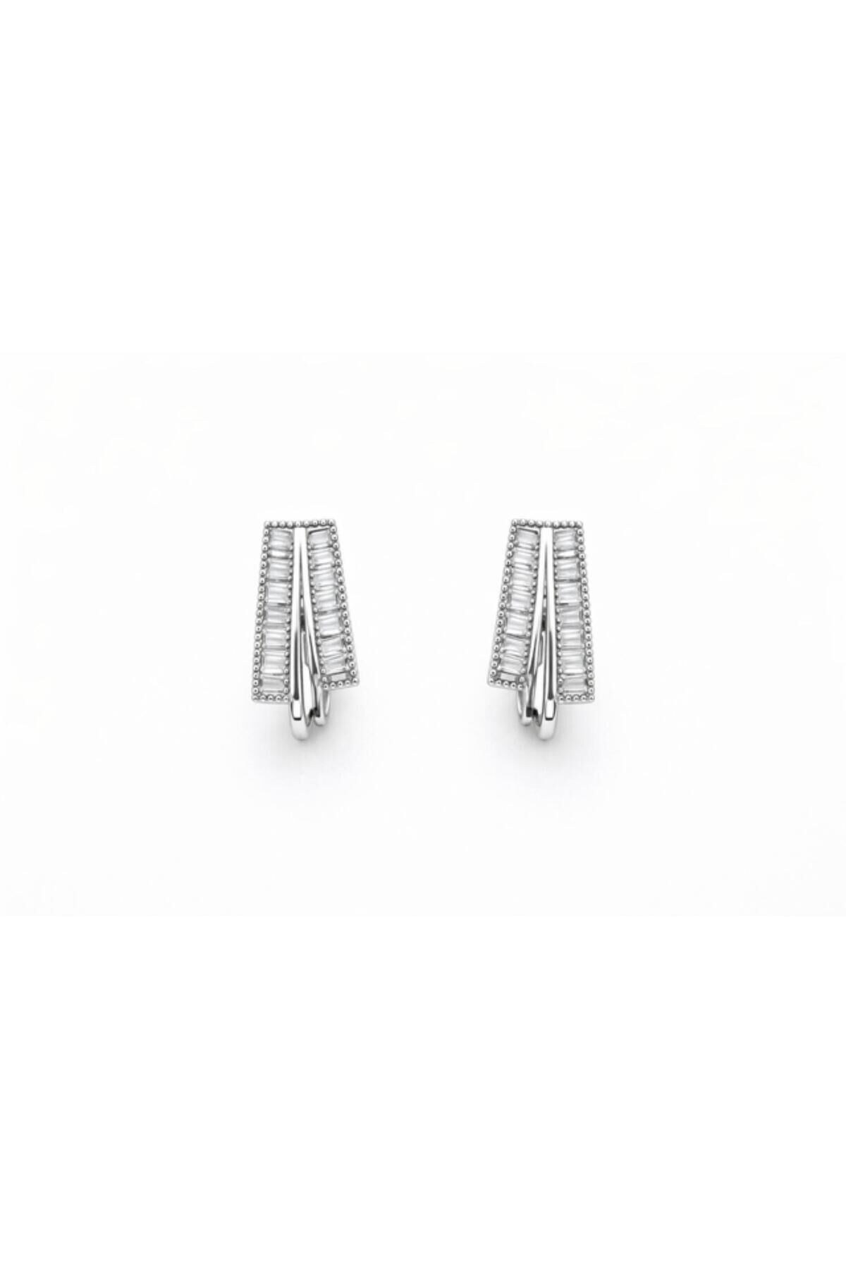 Zirkon Kesme Taşlı Küpe