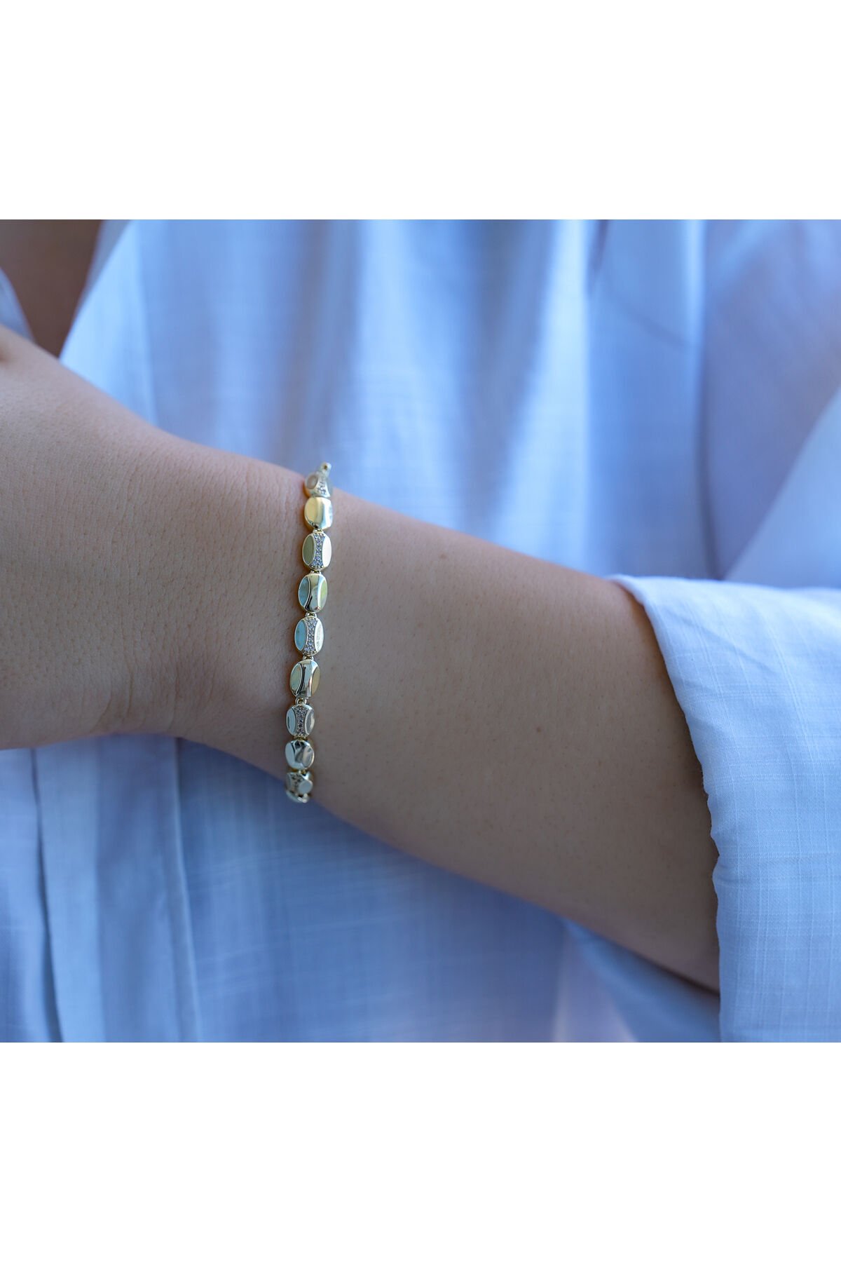 Zirkon Taşlı VIP Bakla Bileklik