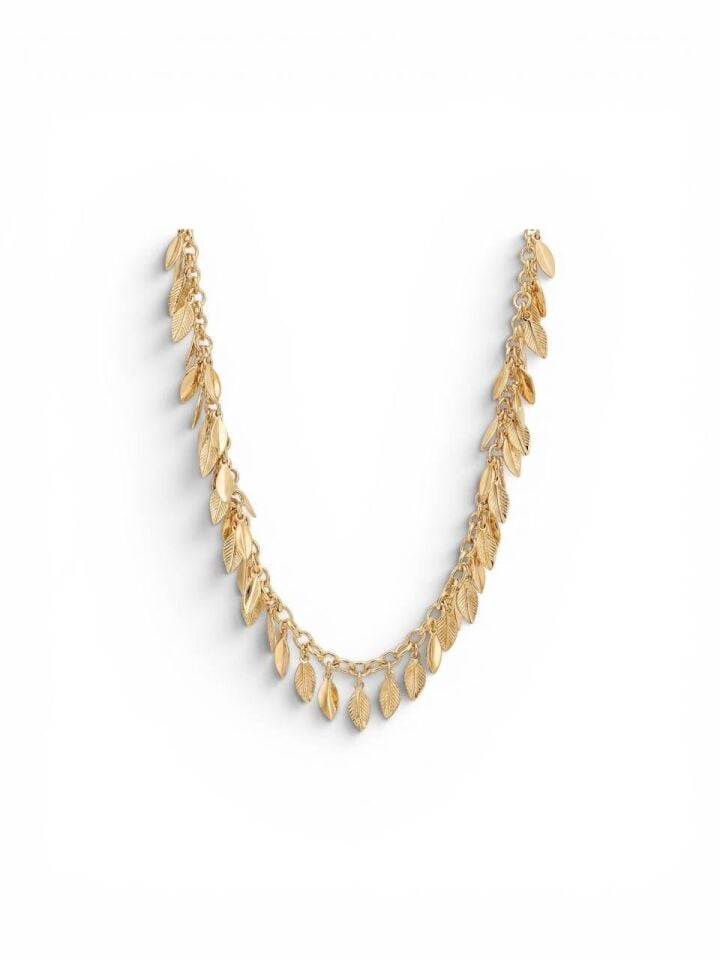 Saçaklı Gold Kolye