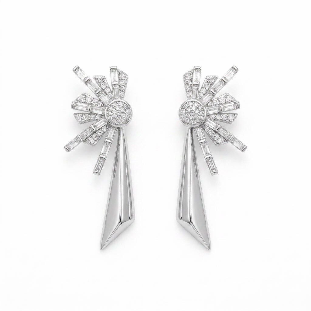 Silver Konfeti Küpe