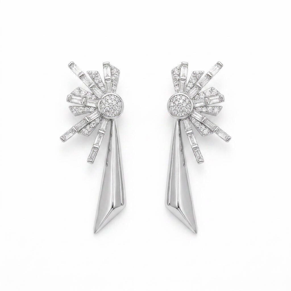 Silver Konfeti Küpe