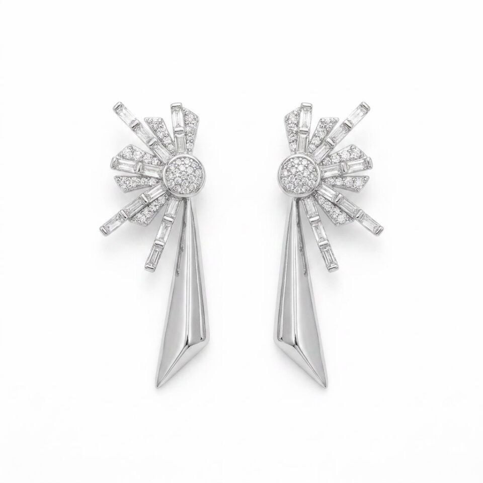 Silver Konfeti Küpe