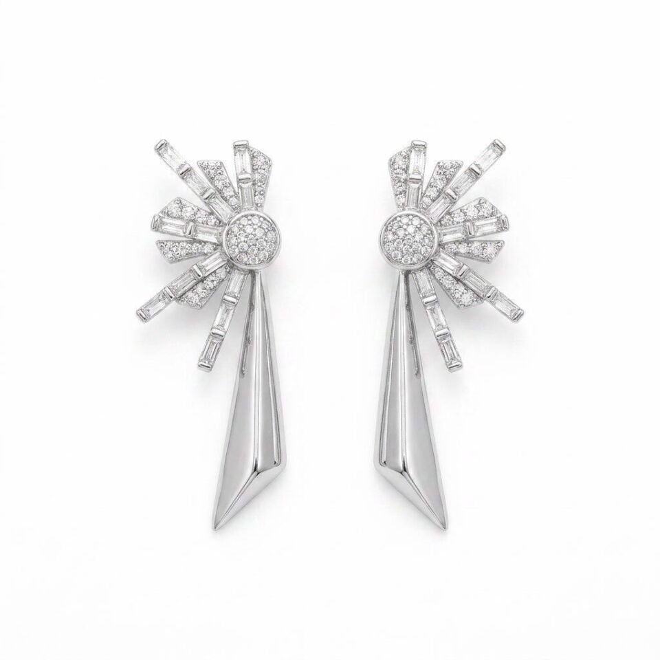 Silver Konfeti Küpe