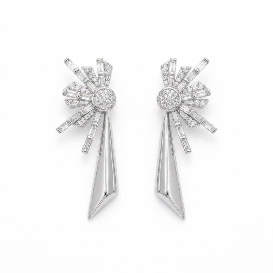 Silver Konfeti Küpe