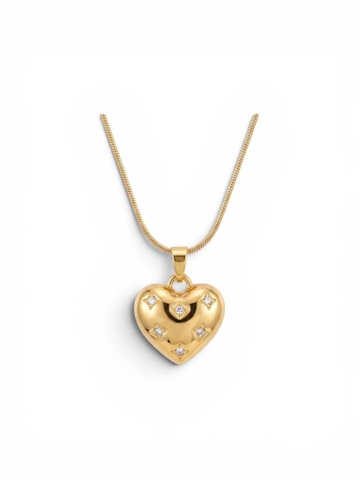 Zirkon Taşlı Love Kolye
