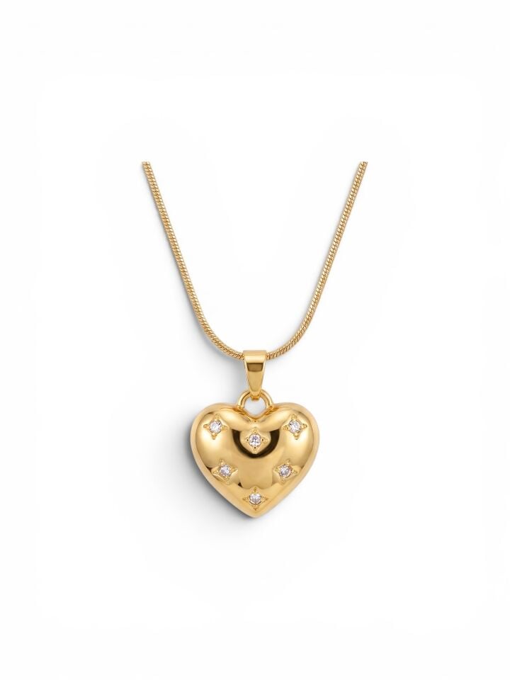 Zirkon Taşlı Love Kolye