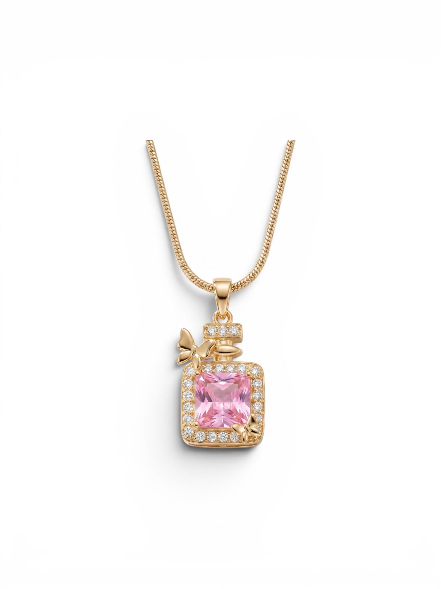 Pembe Kalp İkonlu Kolye