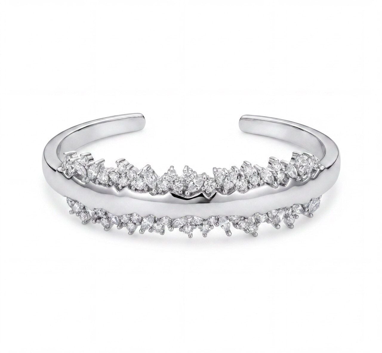 Silver Saçak Taşlı Bileklik