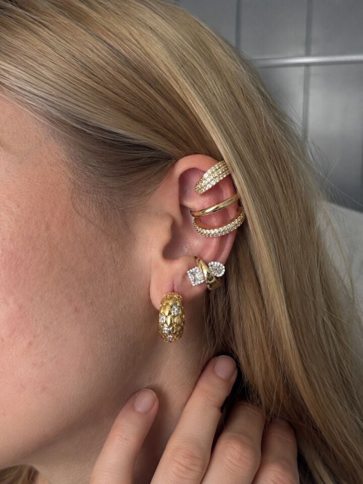 Gold Çoklu Görünüm Earcuff