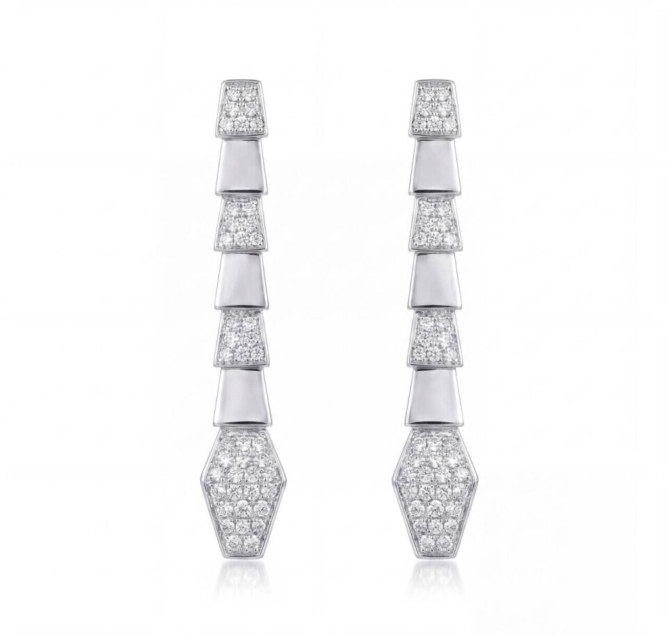Silver Tasarım Sallantılı Küpe