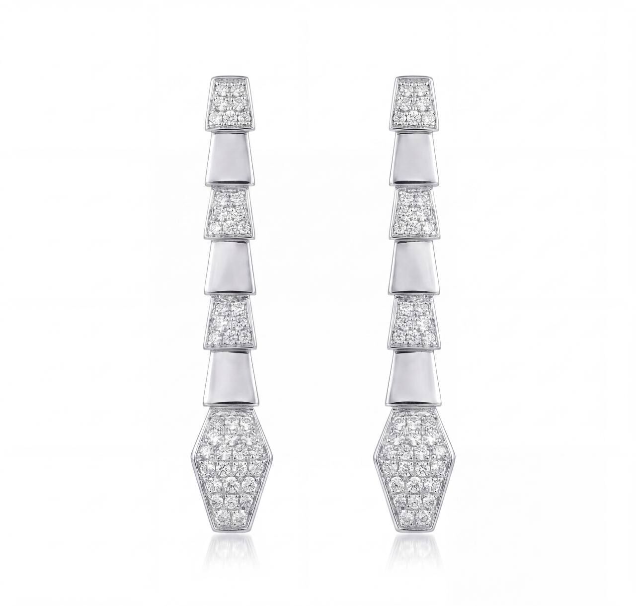 Silver Tasarım Sallantılı Küpe