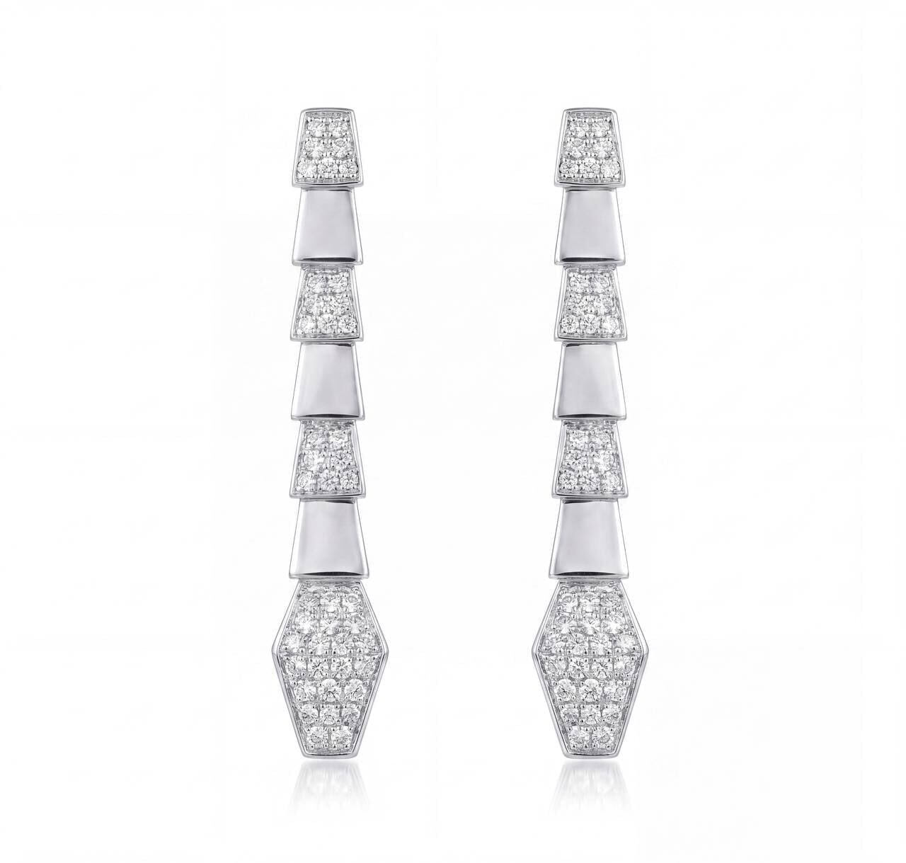 Silver Tasarım Sallantılı Küpe