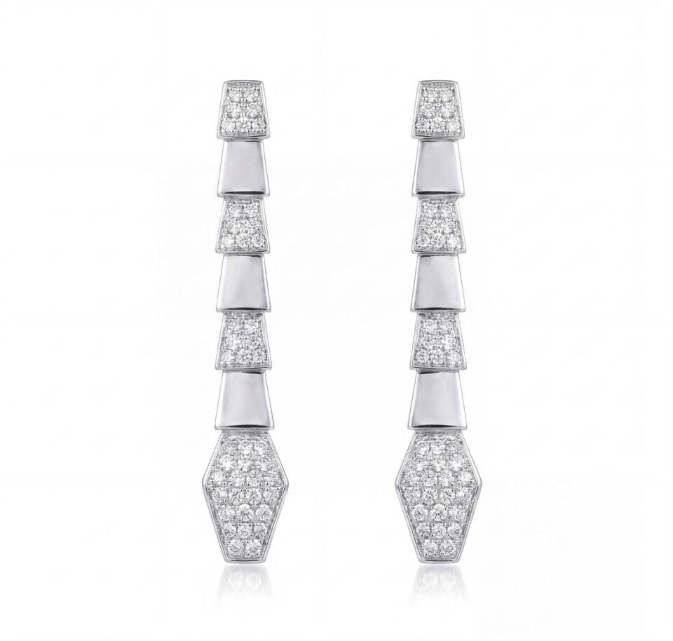Silver Tasarım Sallantılı Küpe