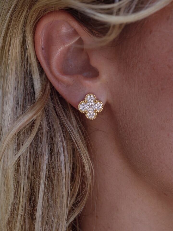 18K Gold Renk Tasarım Küpe