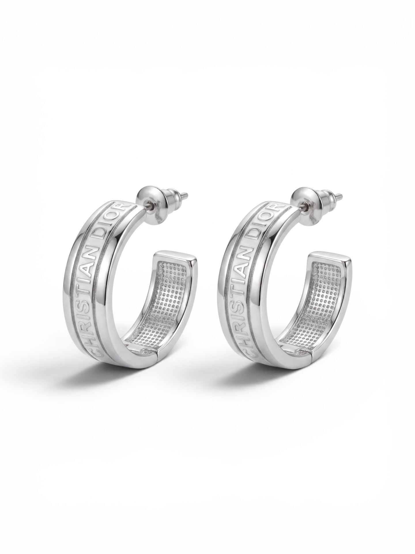 Silver Tasarım Oval Halka Küpe